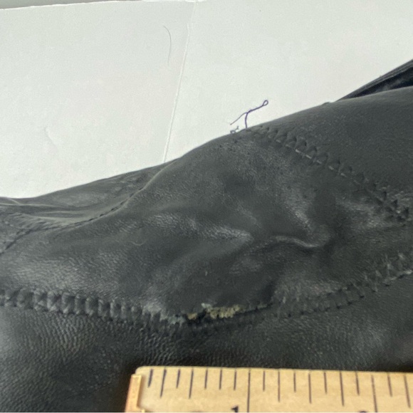 Maxam Mens XL Black Top Grain Lambskin Leather Patchwork Coat SEE ALL - Picture 8 of 8